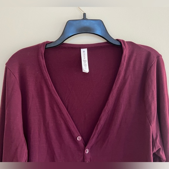 Athleta Nighttime Bliss Sleep Top in Deep Burgundy, Size L - Picture 5 of 8